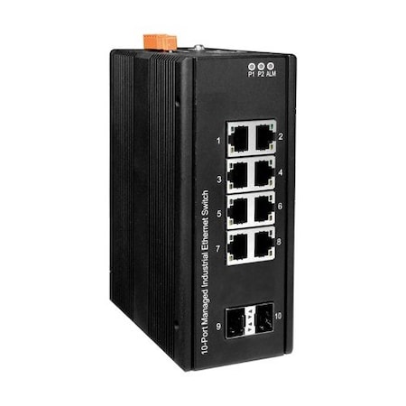 Icp Das 8 port 10/100/1000 Base-T, 2 100/1G SFP L2 Plus IEEE802.3ab Managed Switch FSM-510G-2F